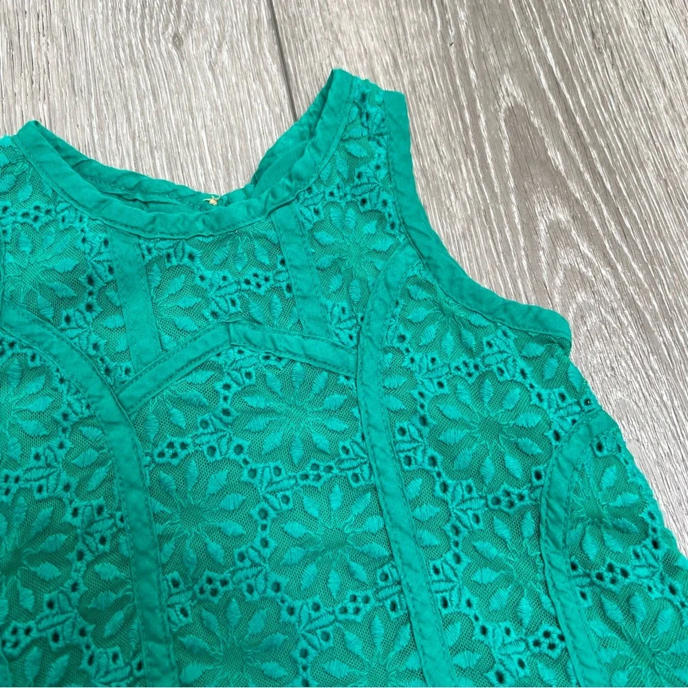 OSHKOSH SLEEVELESS DROP WAIST DRESS GREEN 2T